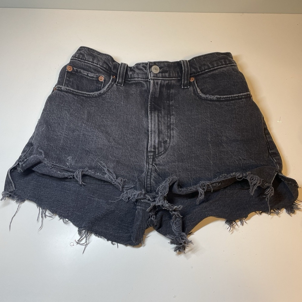 Abercrombie & Fitch The Cut-Off Short 25/0 High Rise Distressed Grunge Summer